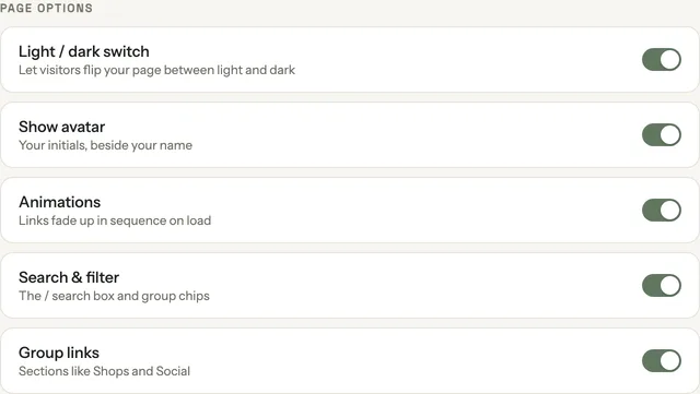 The switches that decide what your page shows